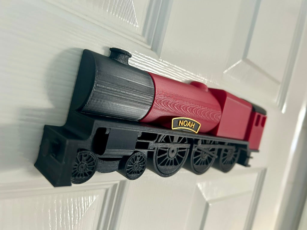 Personalised 3D Vintage Steam Train sign, add a name, choose your colour, can be freestanding or wall/door mounted