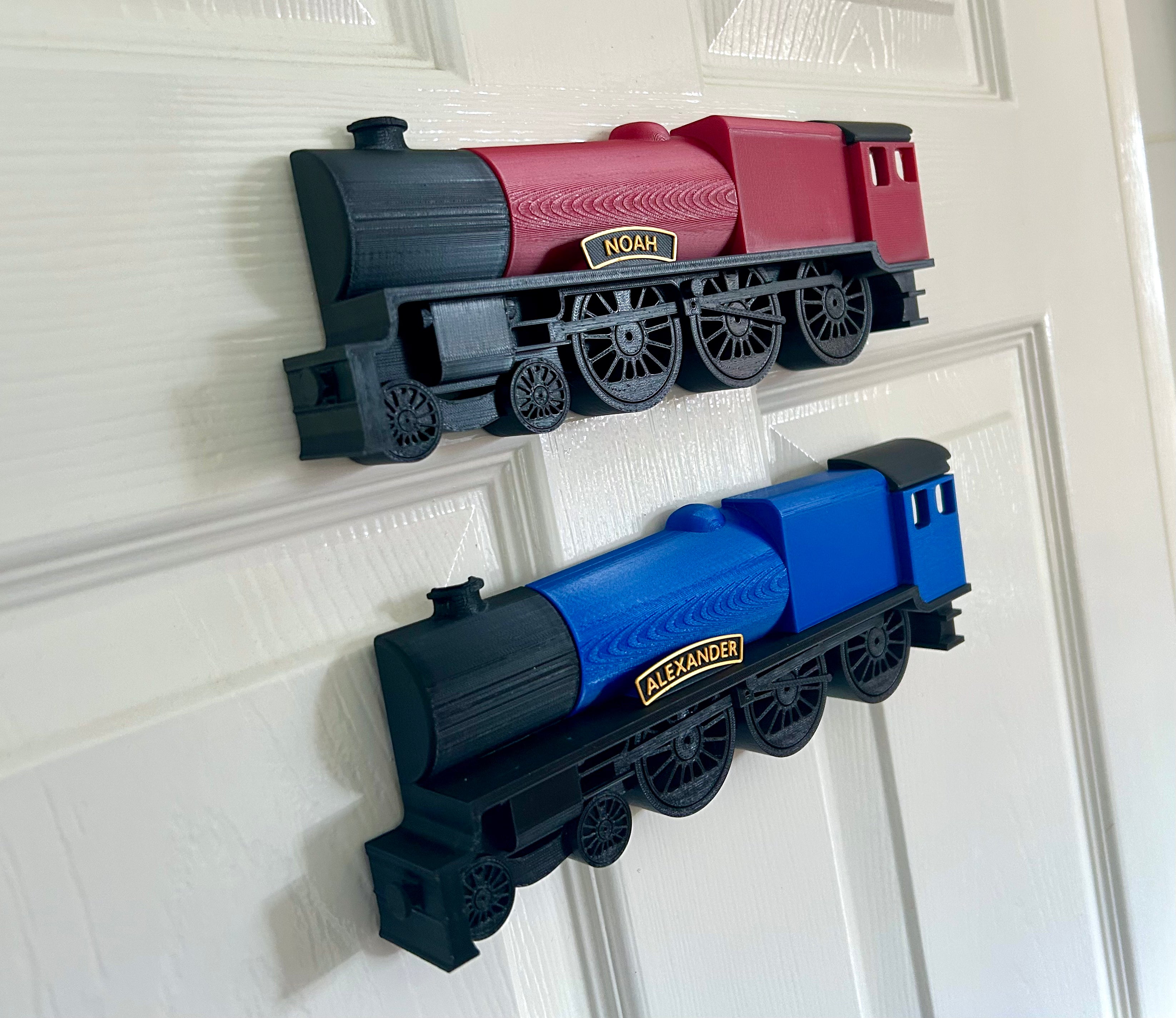 Personalised 3D Vintage Steam Train sign, add a name, choose your colour, can be freestanding or wall/door mounted