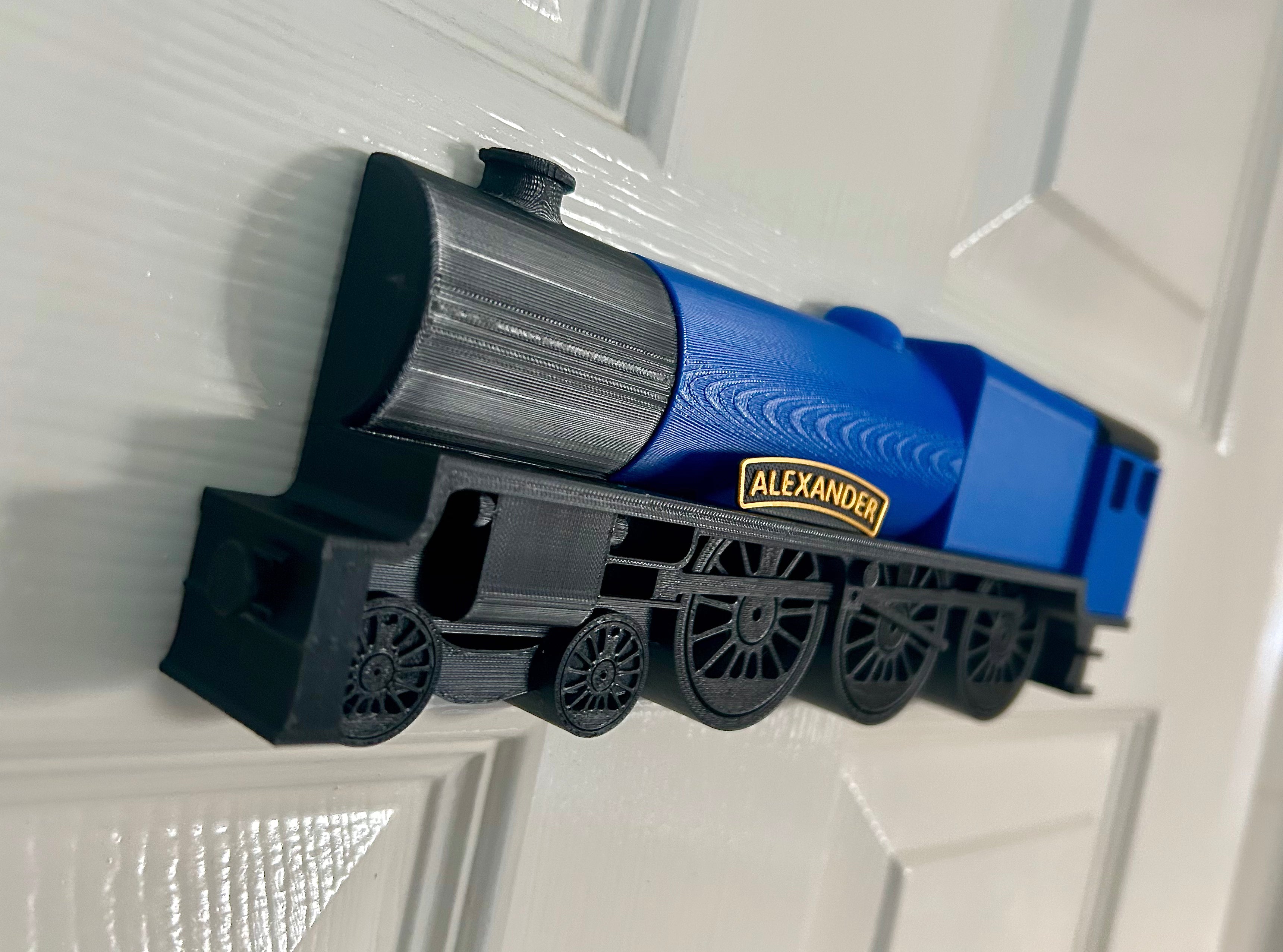 Personalised 3D Vintage Steam Train sign, add a name, choose your colour, can be freestanding or wall/door mounted