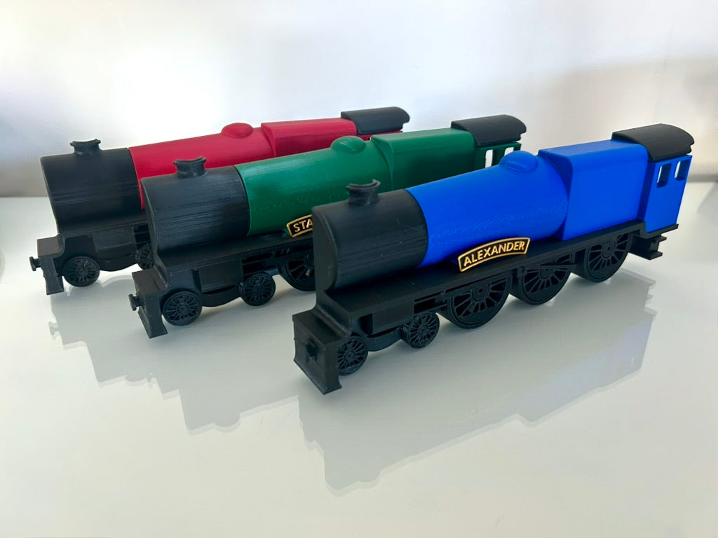Personalised 3D Vintage Steam Train sign, add a name, choose your colour, can be freestanding or wall/door mounted
