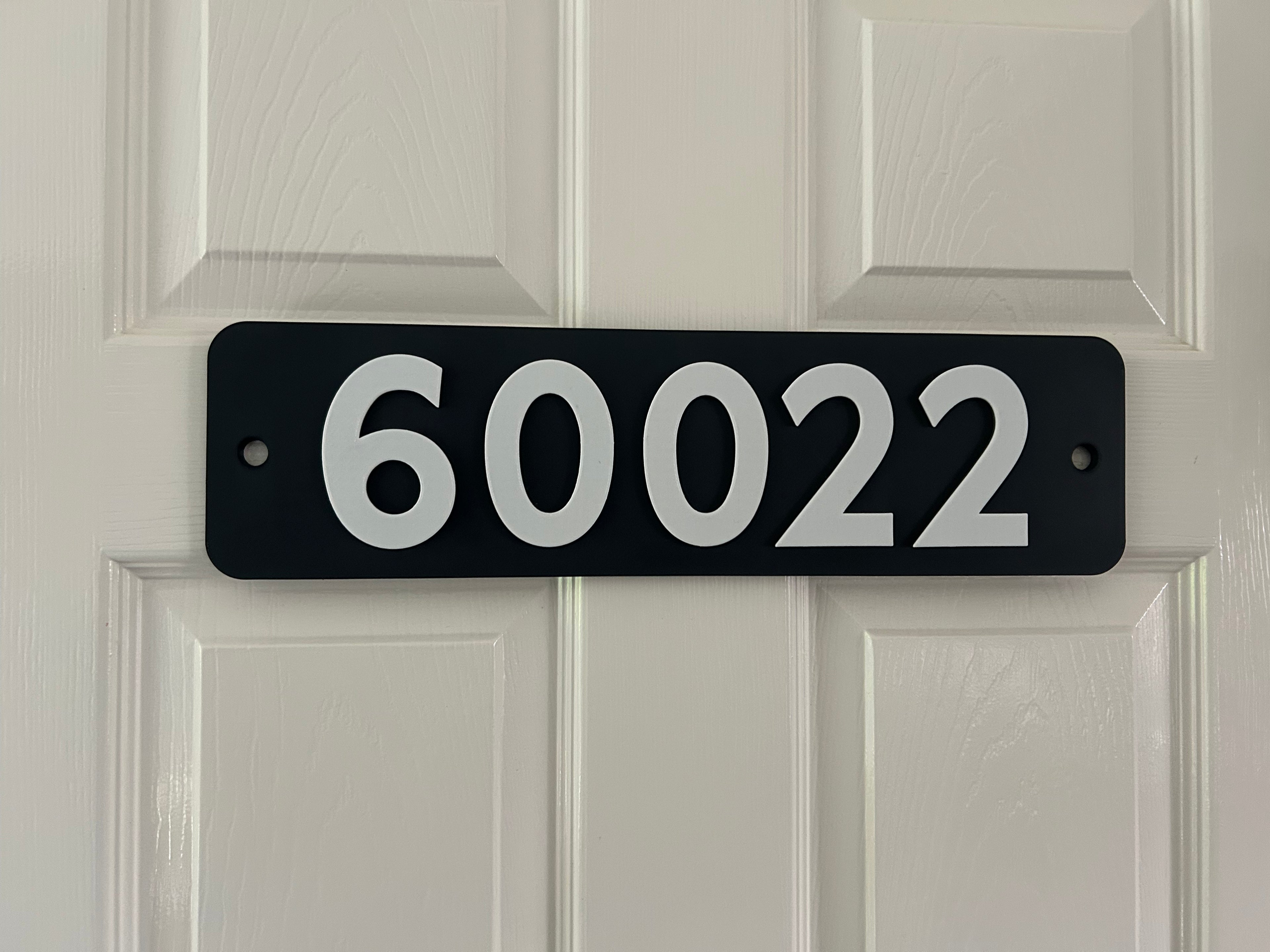 Replica Train Number Plate – choose your numbers and colours